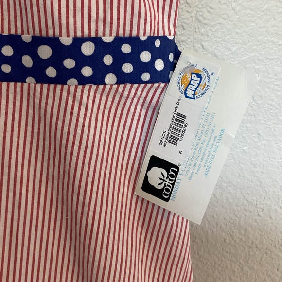 Monday’s Child Red Stripe Seersucker Circle dress - Picture 6 of 6